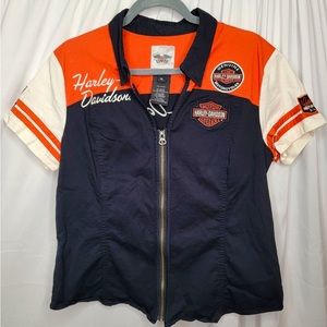 Women’s size extra large Harley Davidson zip up shirt